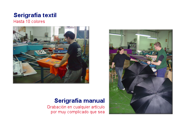 Fotografa talleres Serigrafa Textil y Manual